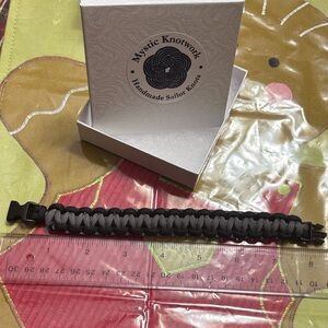 Mystic Knotwork Black and Gray Paracord Bracelet